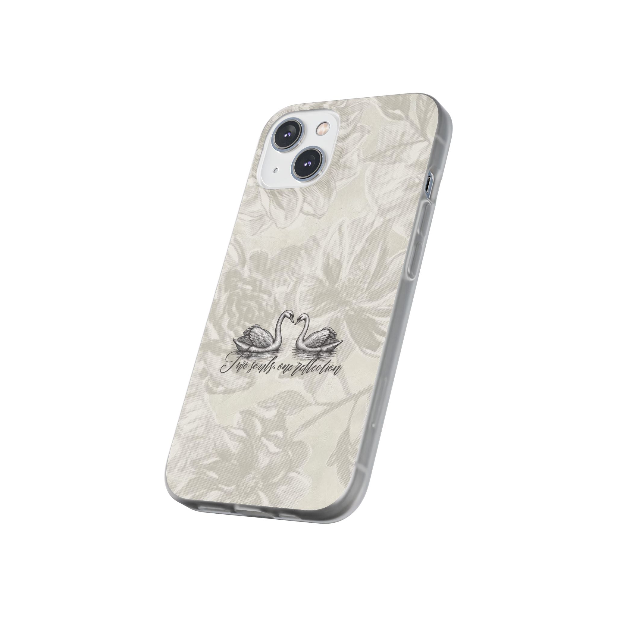 Swan Reflection Floral Phone Case
