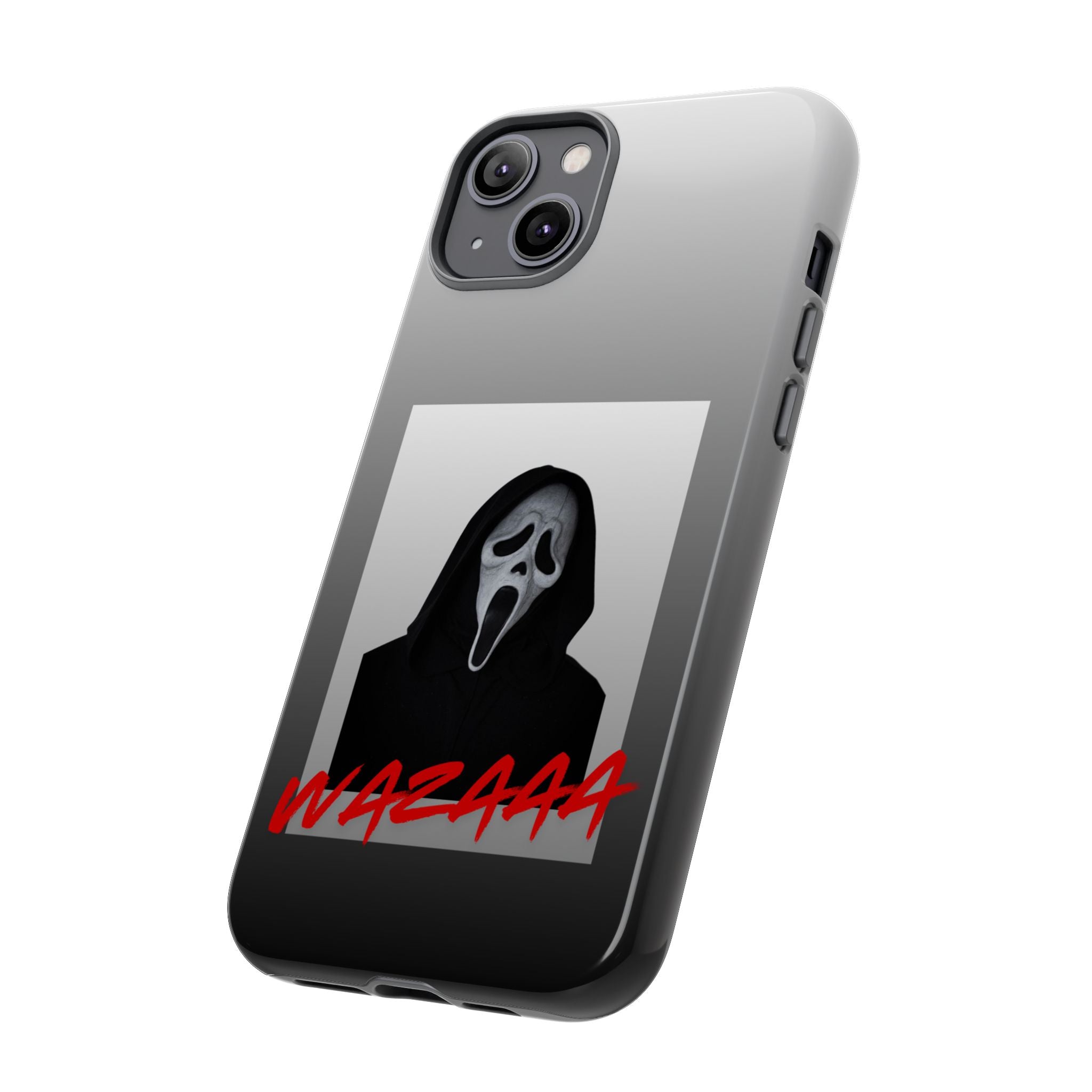 Scream Mask Phone Case – 'WAZAAA' Horror Movie Protective Cover