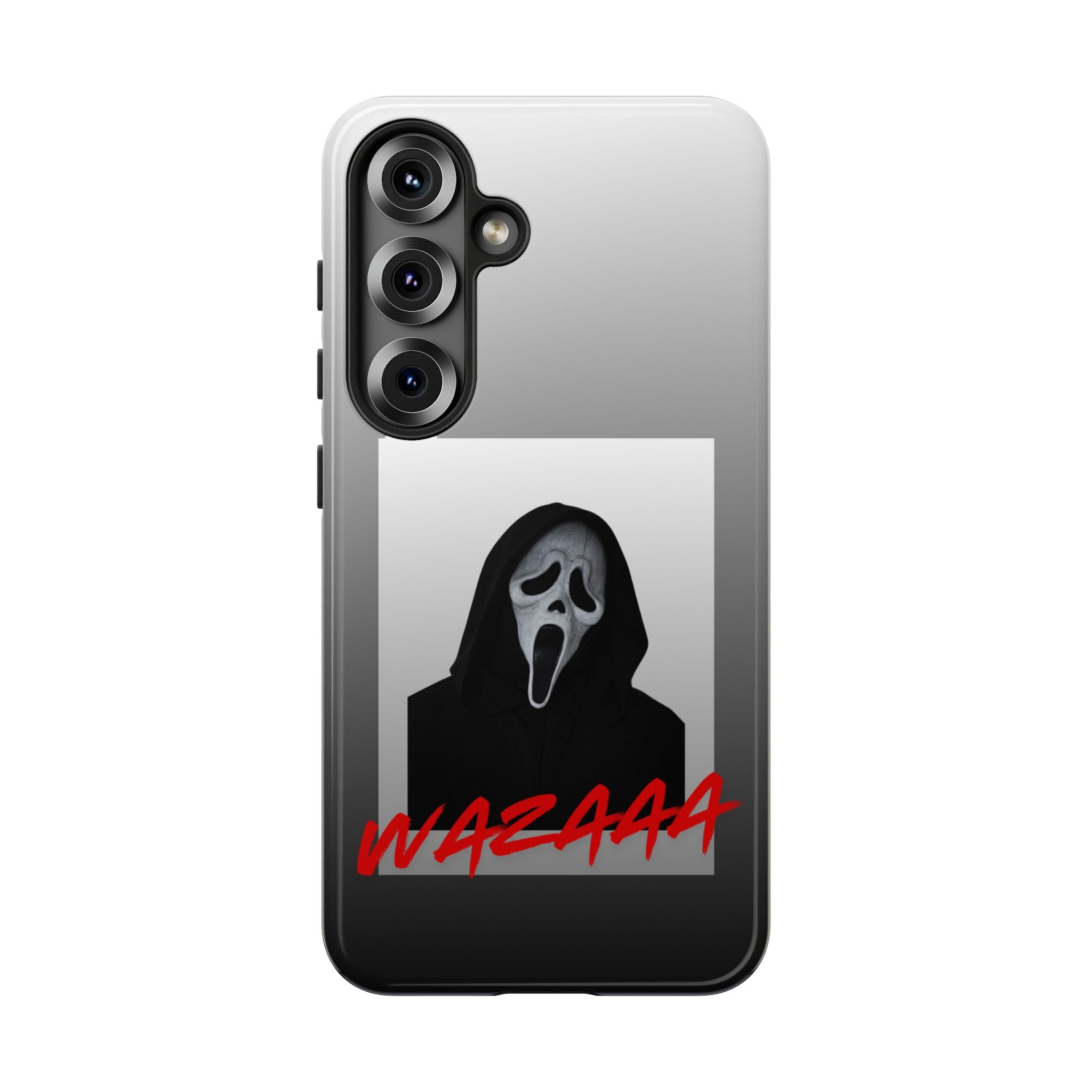 Scream Mask Phone Case – 'WAZAAA' Horror Movie Protective Cover