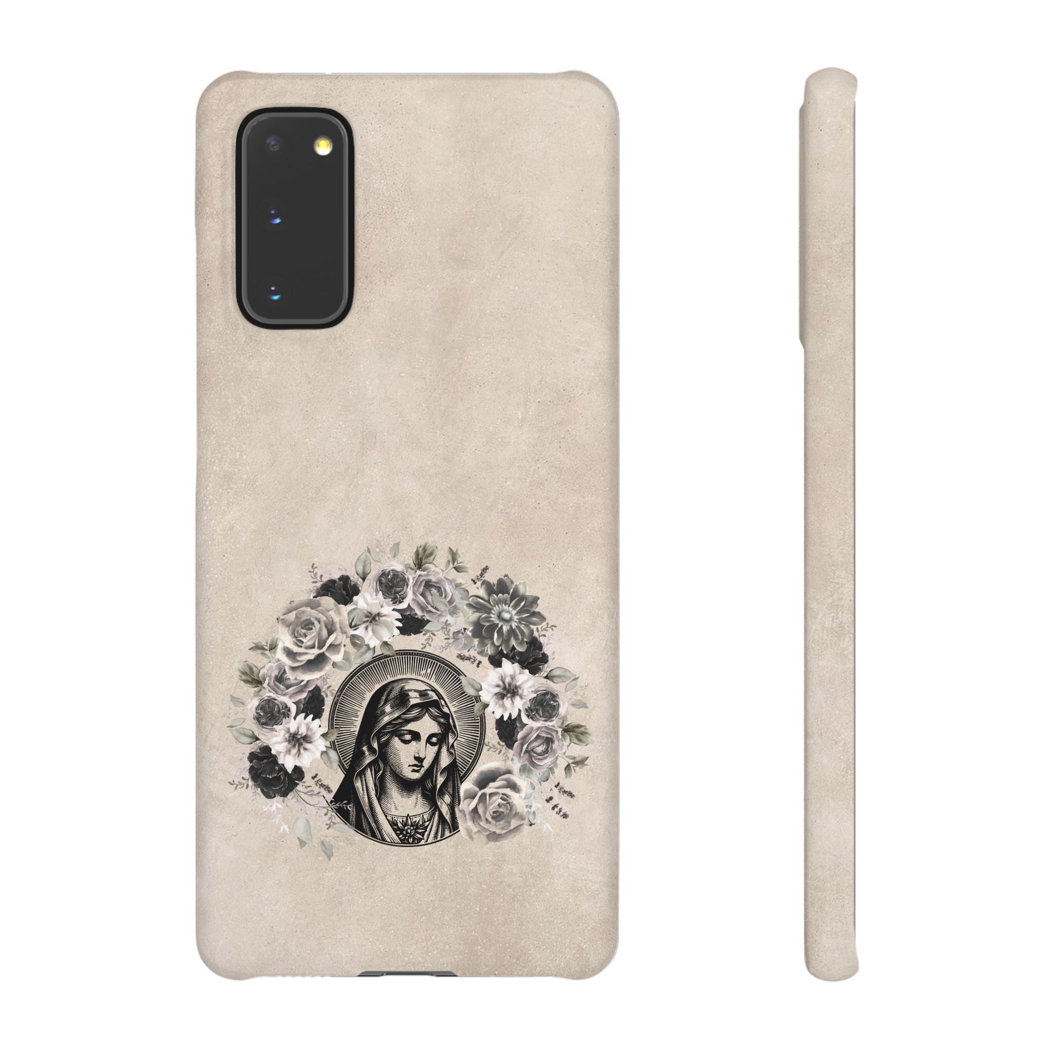 Vintage Madonna Floral Phone Case — Religious iPhone Snap Case
