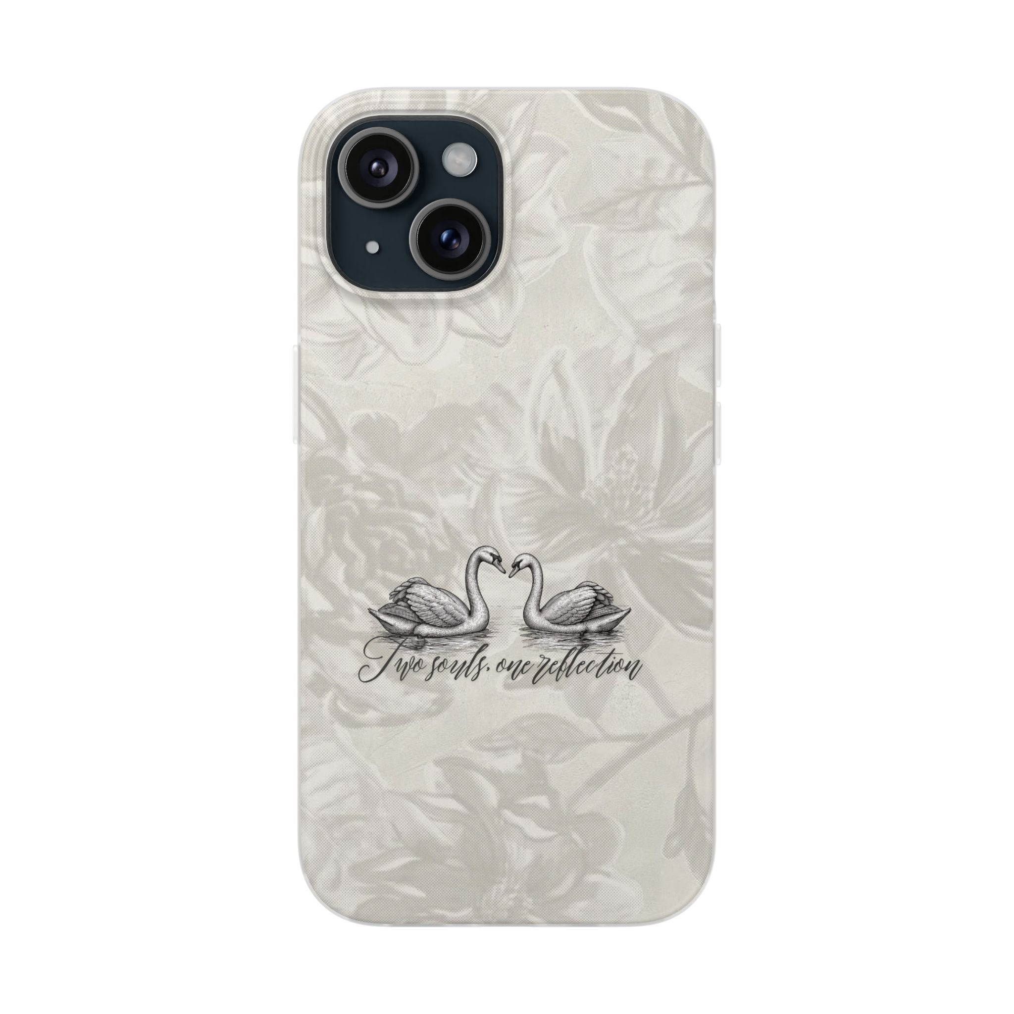 Swan Reflection Floral Phone Case