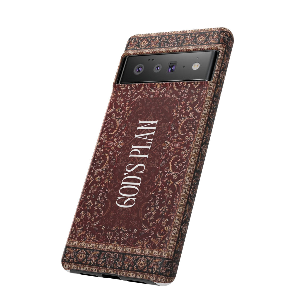 God's Plan — Vintage Tapestry Christian Tough Phone Case | Boho Faith Cover