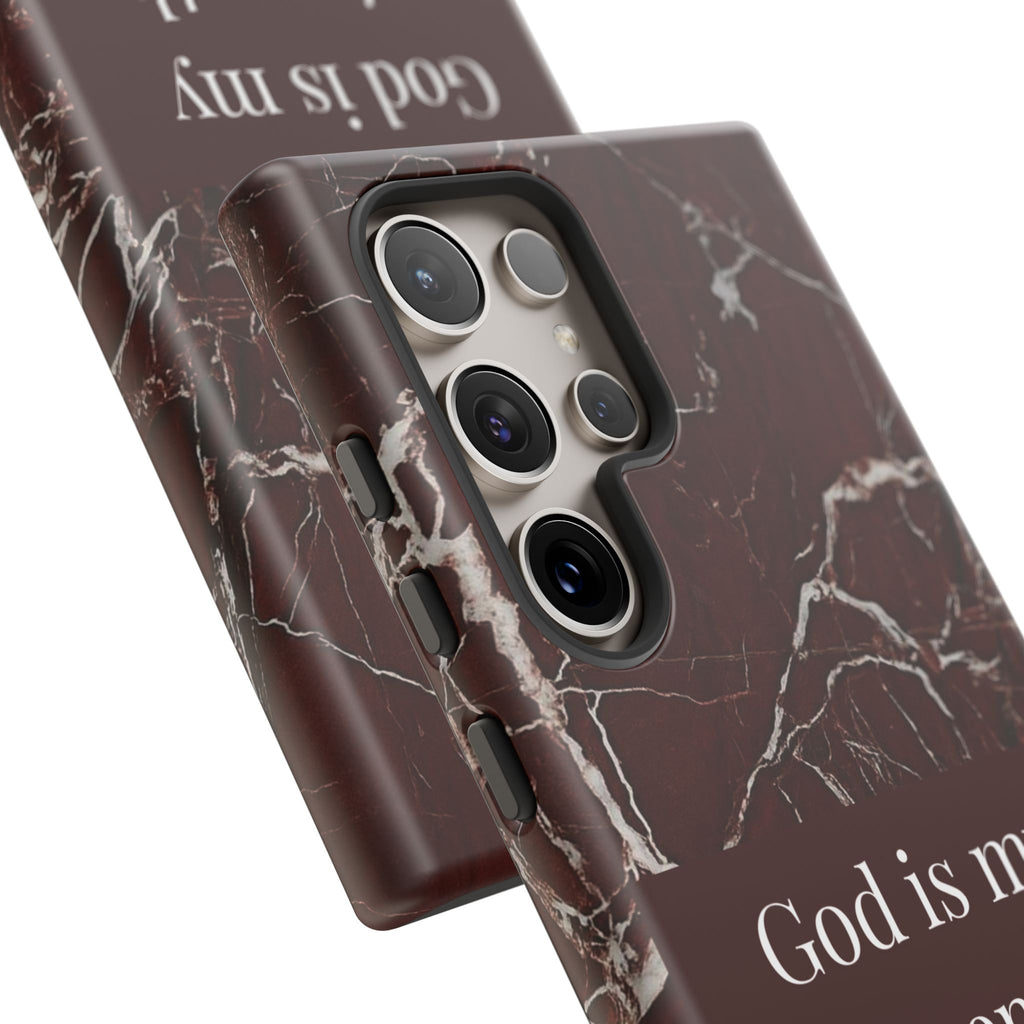 God Is My Strength — Psalm 73:26 Christian Tough Phone Case | Marble Faith Cover