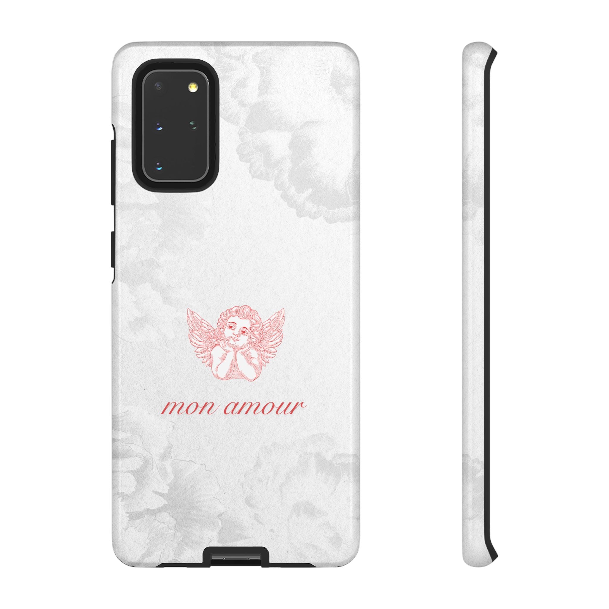 Tough Case — 'mon amour' Pink Cherub Floral Phone Case