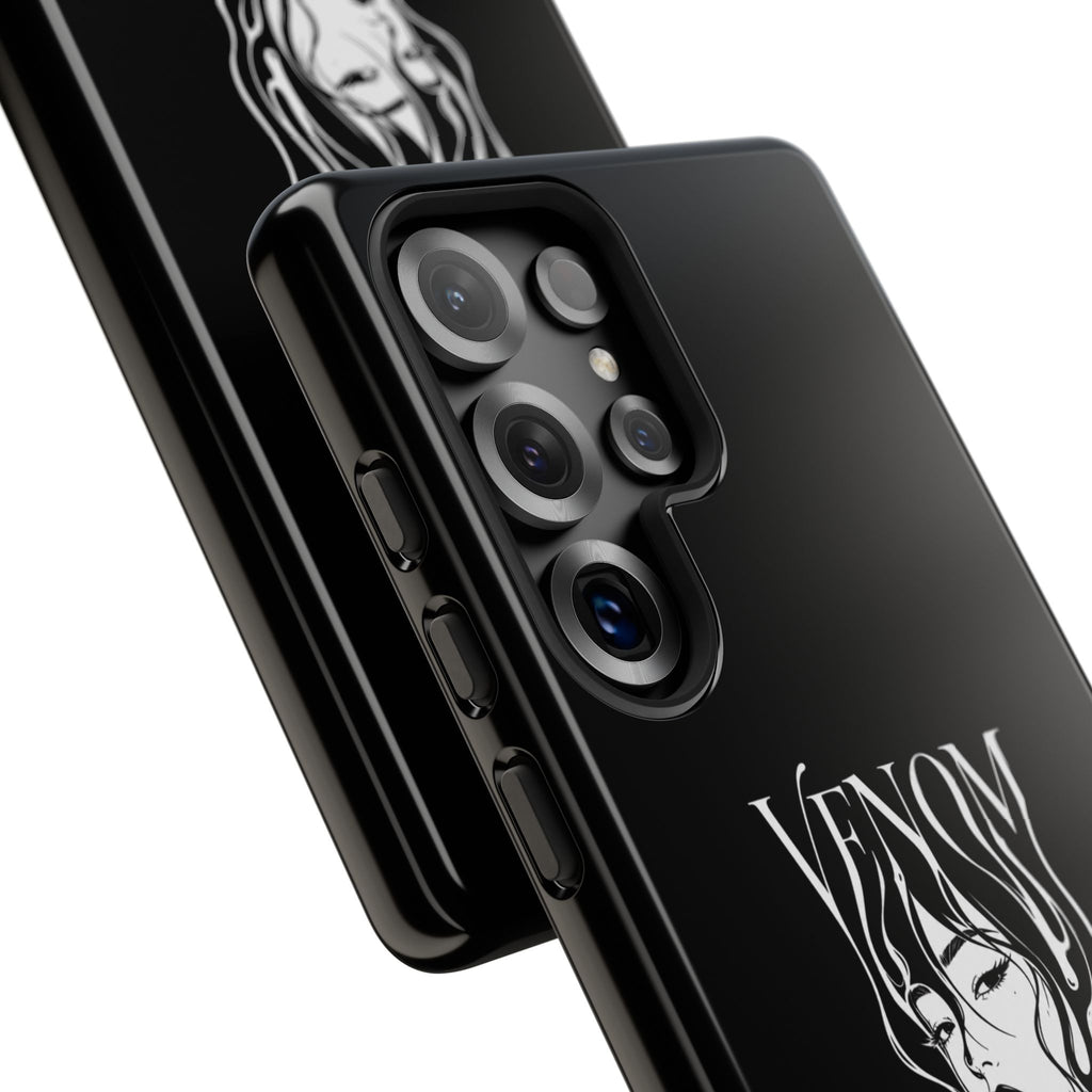 Venom Goth Phone Case — Black Protective Tough Case with Dark Femme Artwork