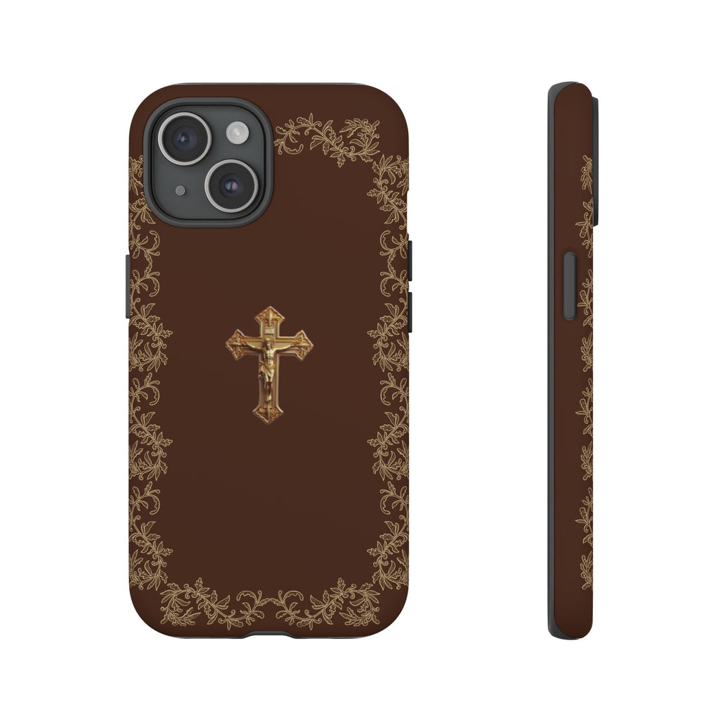 Gold Cross Bible - Christian Tough Phone Case