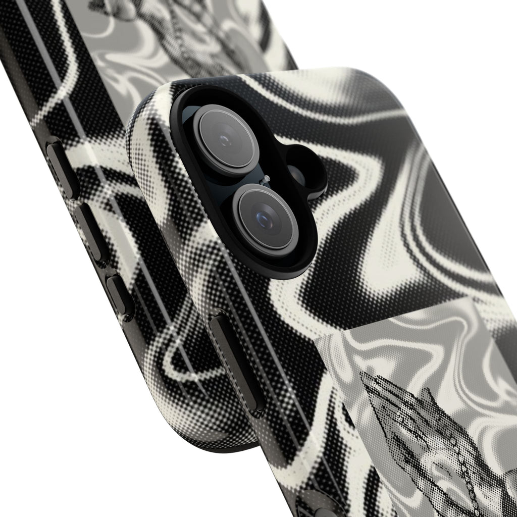 Praying Hands Phone Case – Black White Marble Spiritual Design