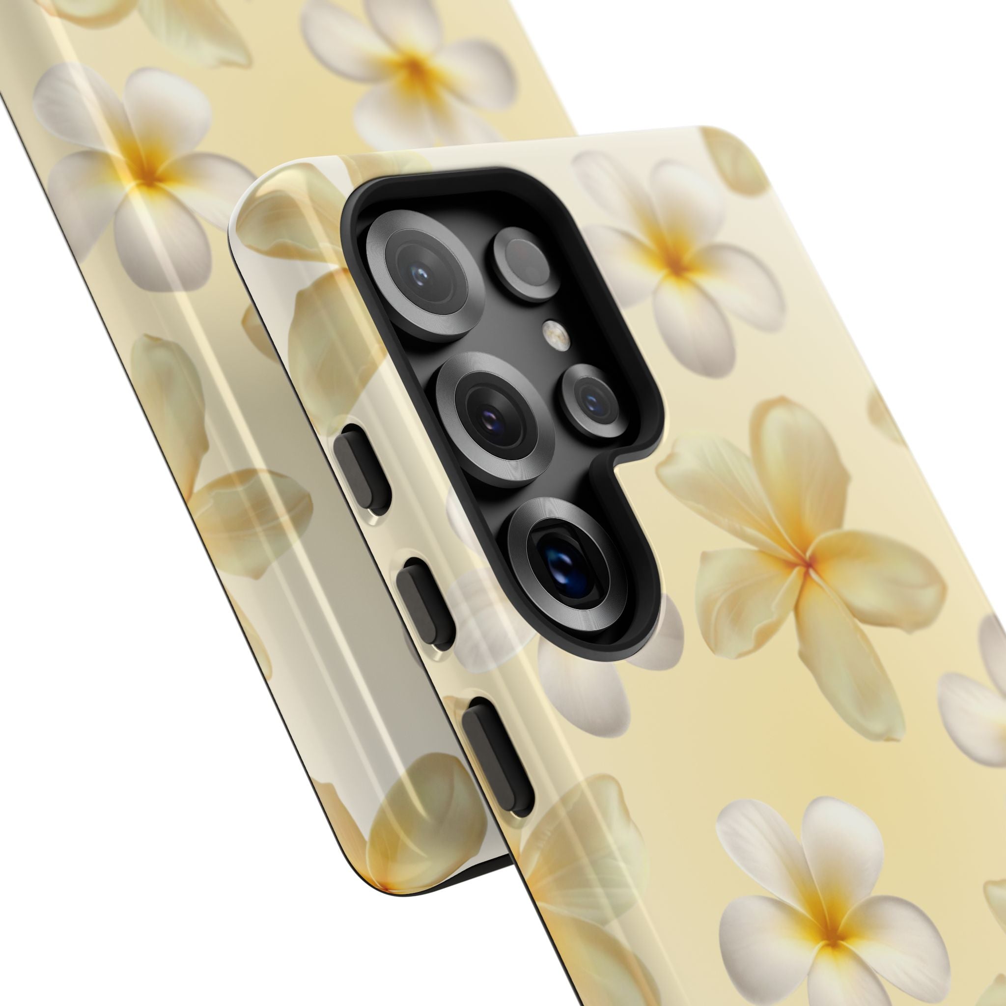 Plumeria Floral Phone Case — Tropical Yellow Hard Phone Cover