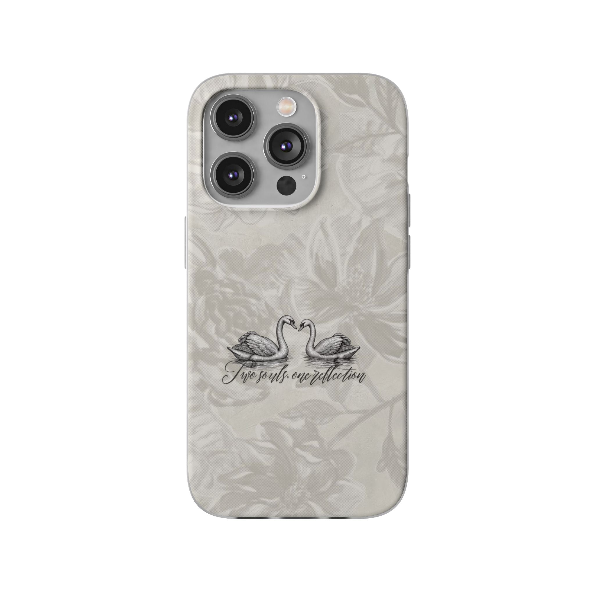 Swan Reflection Floral Phone Case