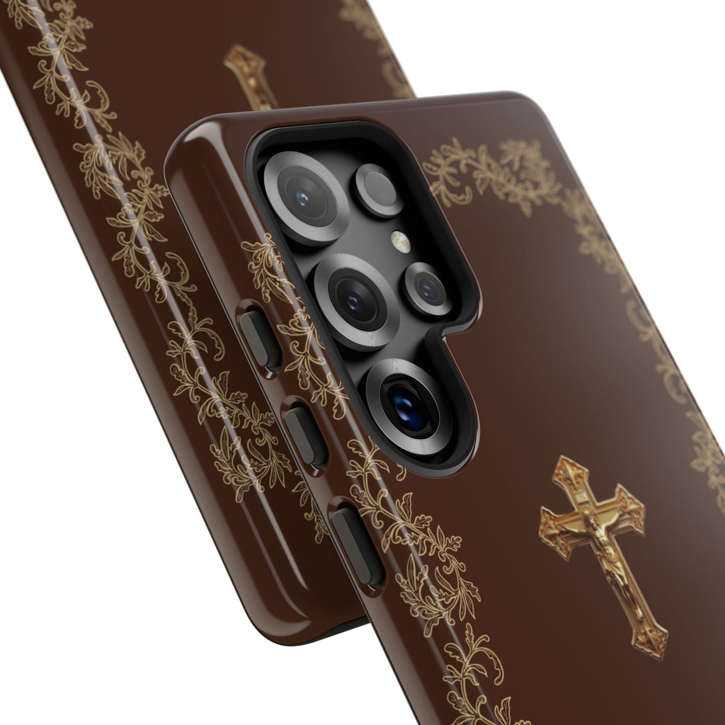 Gold Cross Bible – Christian Tough Phone Case