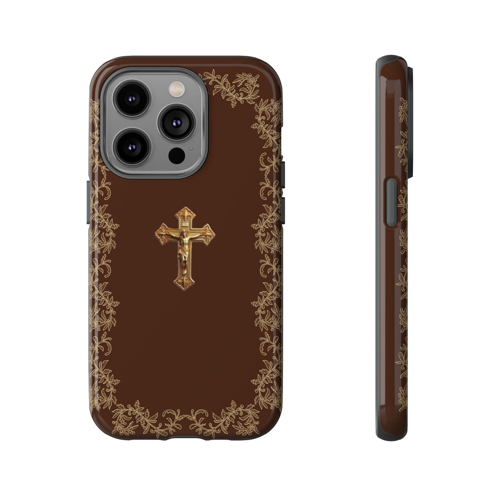 Gold Cross Bible - Christian Tough Phone Case