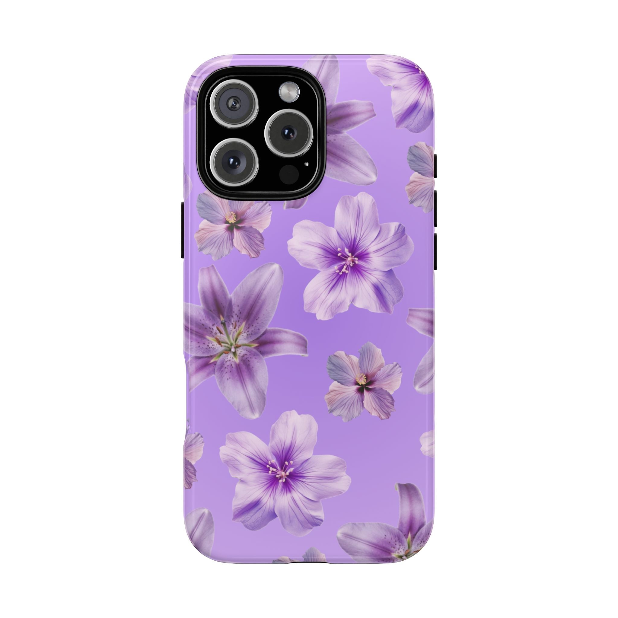 Floral Lavender Tough Phone Case – Purple Blossom Protective Cover