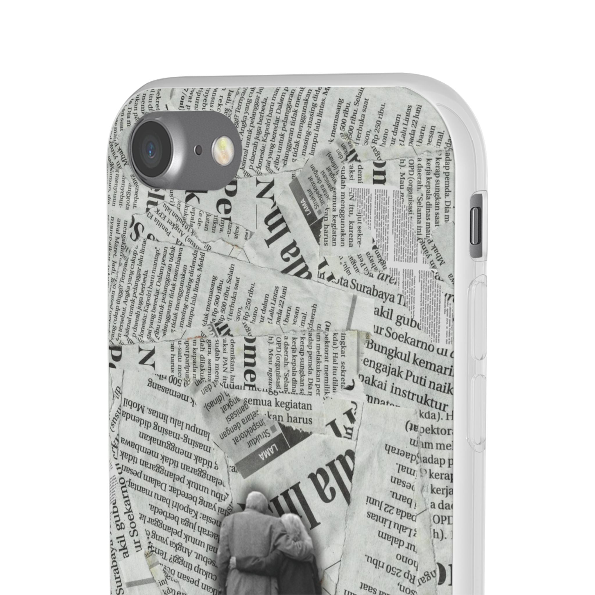 Newspaper Collage 'Until The End' Phone Case - Romantic Vintage iPhone Cover
