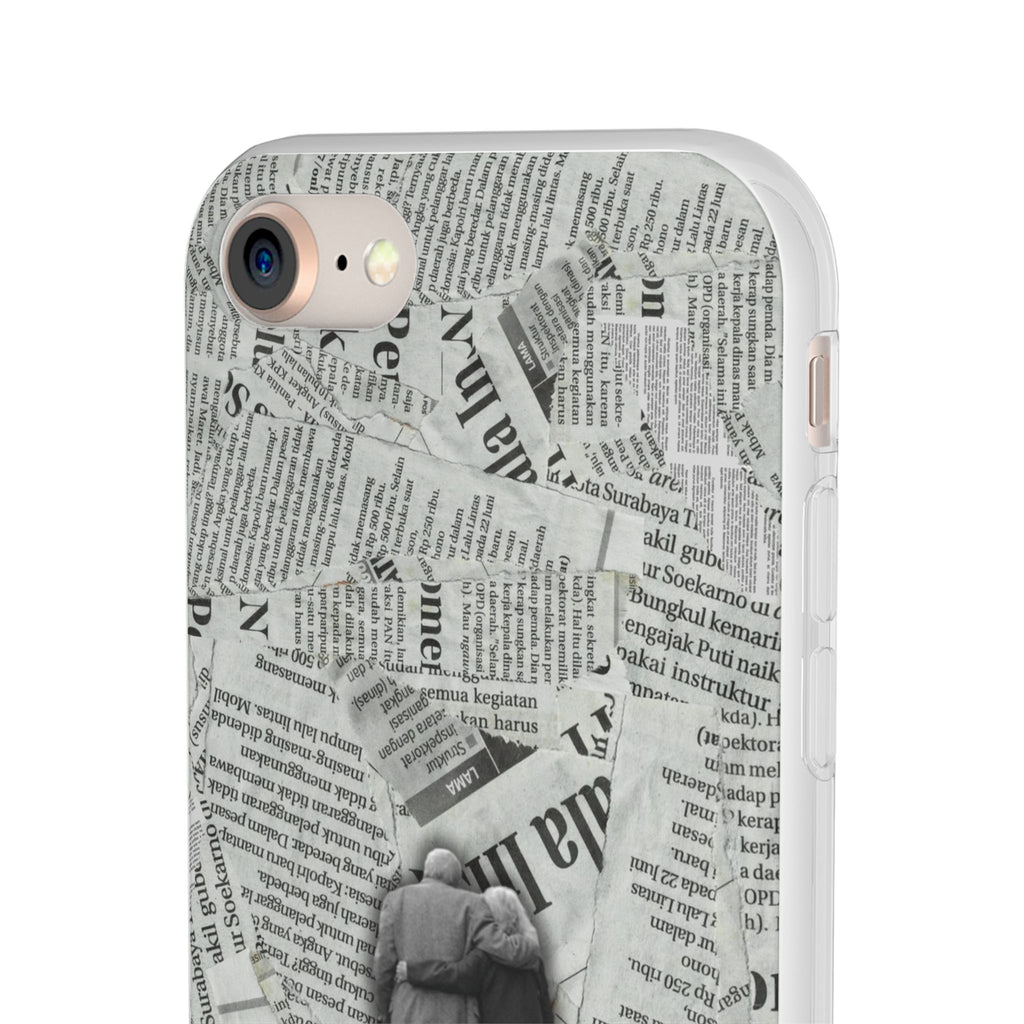 Newspaper Collage 'Until The End' Phone Case - Romantic Vintage iPhone Cover
