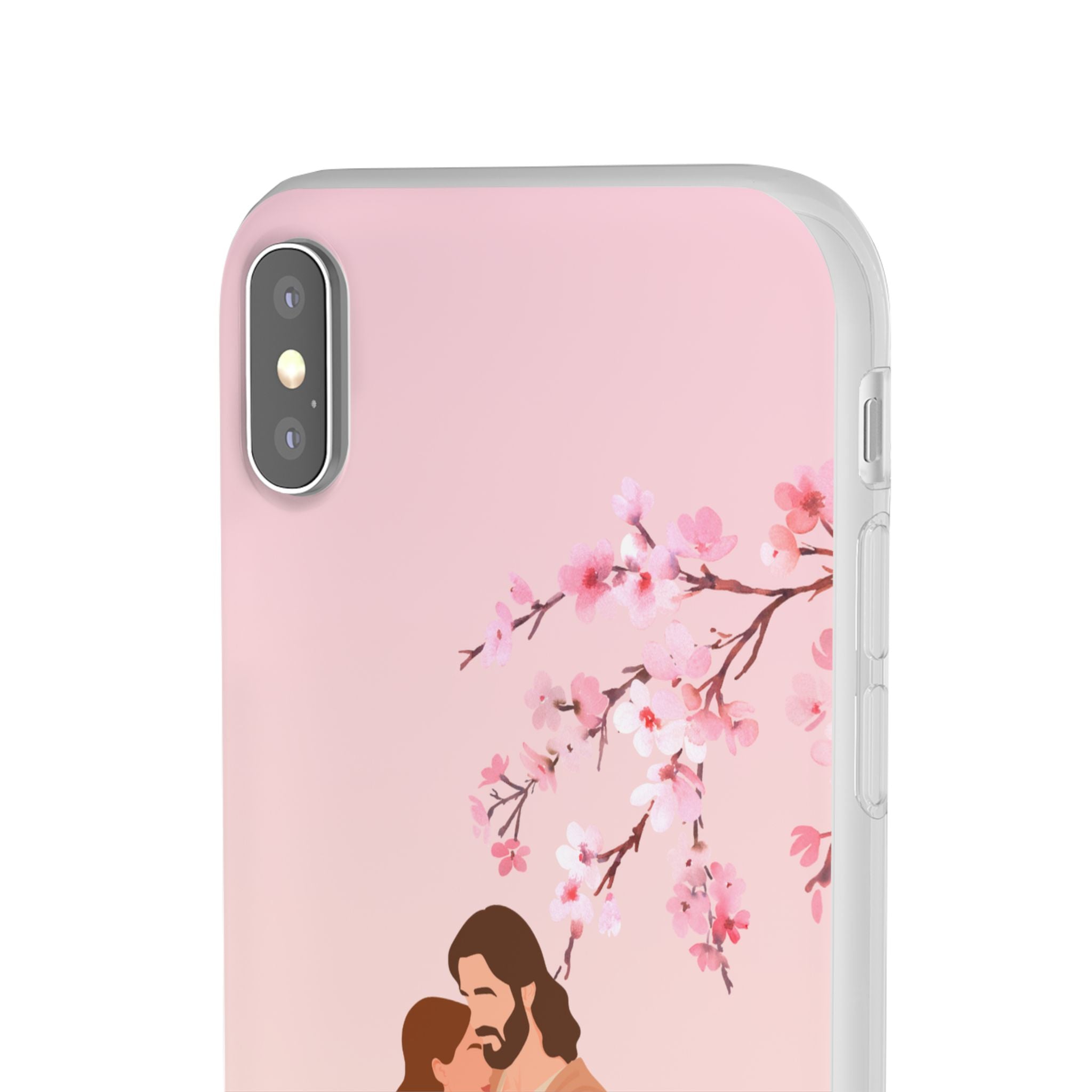 God Is Our Refuge – Psalm 46:1 Cherry Blossom Christian Flexi Phone Case