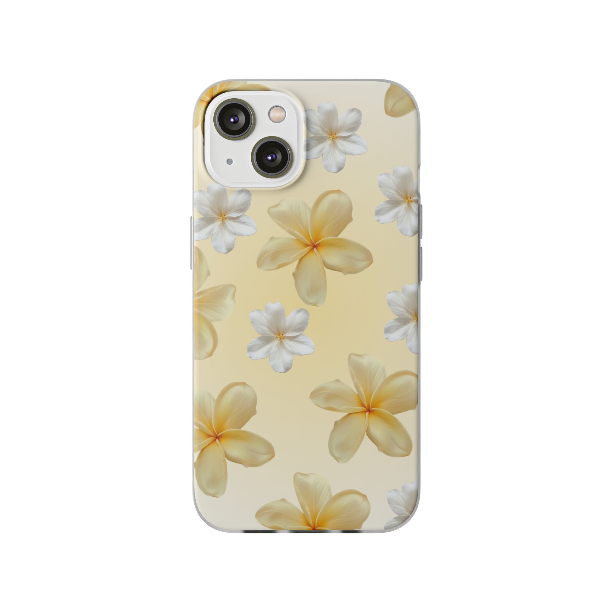 Plumeria Floral Phone Case — Yellow Tropical Flower Protective Case