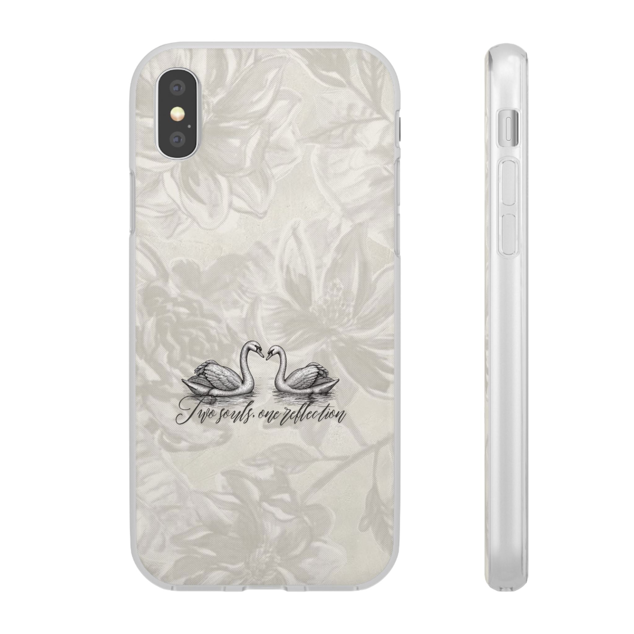 Swan Reflection Floral Phone Case