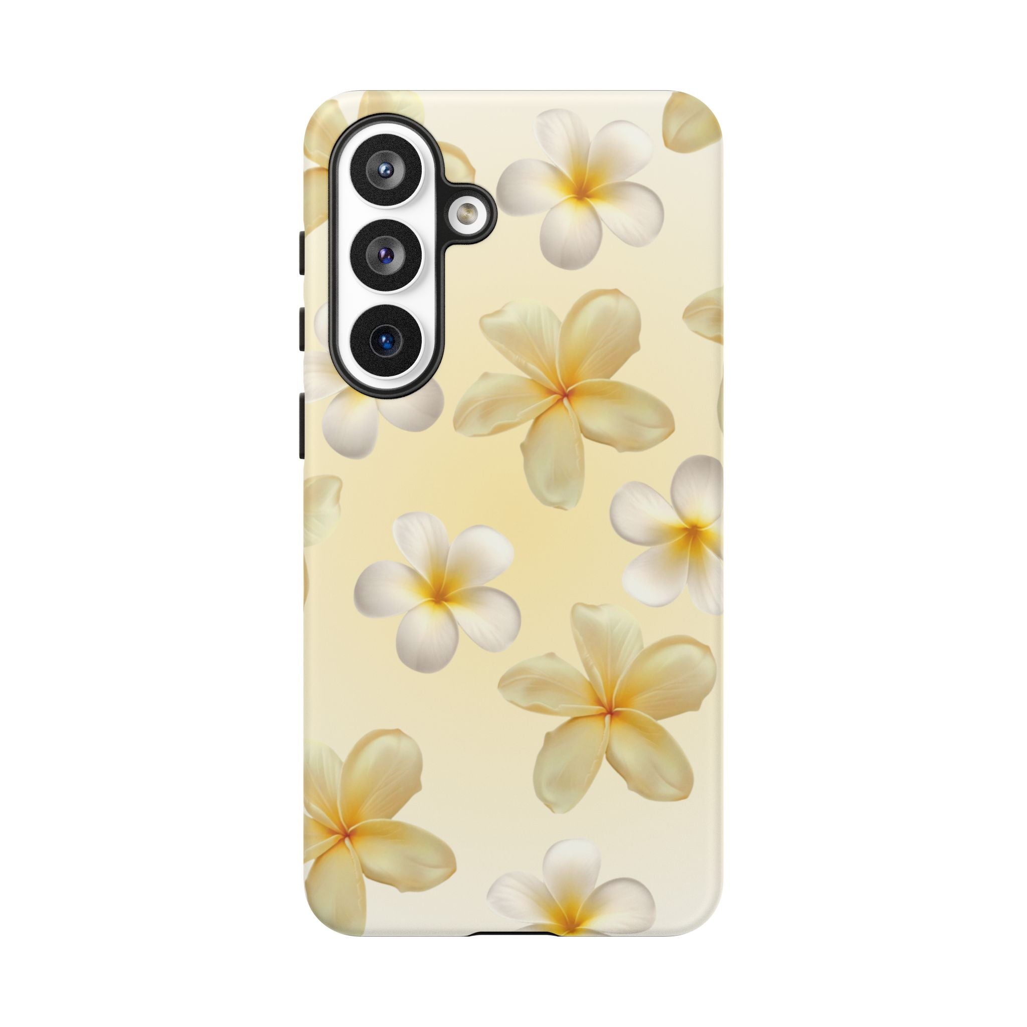 Plumeria Floral Phone Case — Tropical Yellow Hard Phone Cover