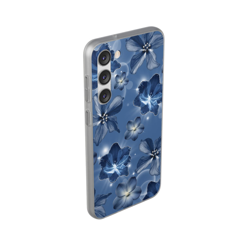 Blue Floral Phone Case — Soft Blue Blossoms Pattern for iPhone