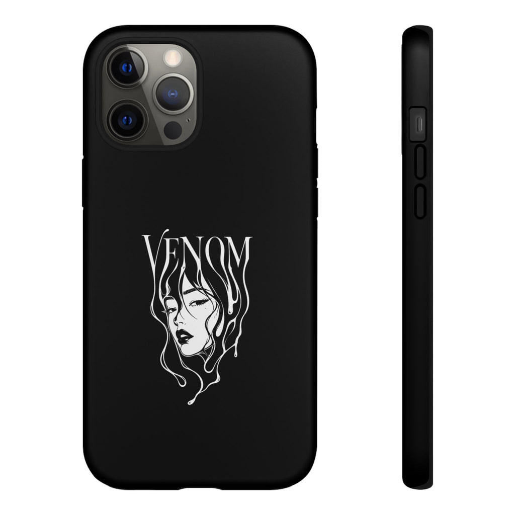 Venom Goth Phone Case — Black Protective Tough Case with Dark Femme Artwork