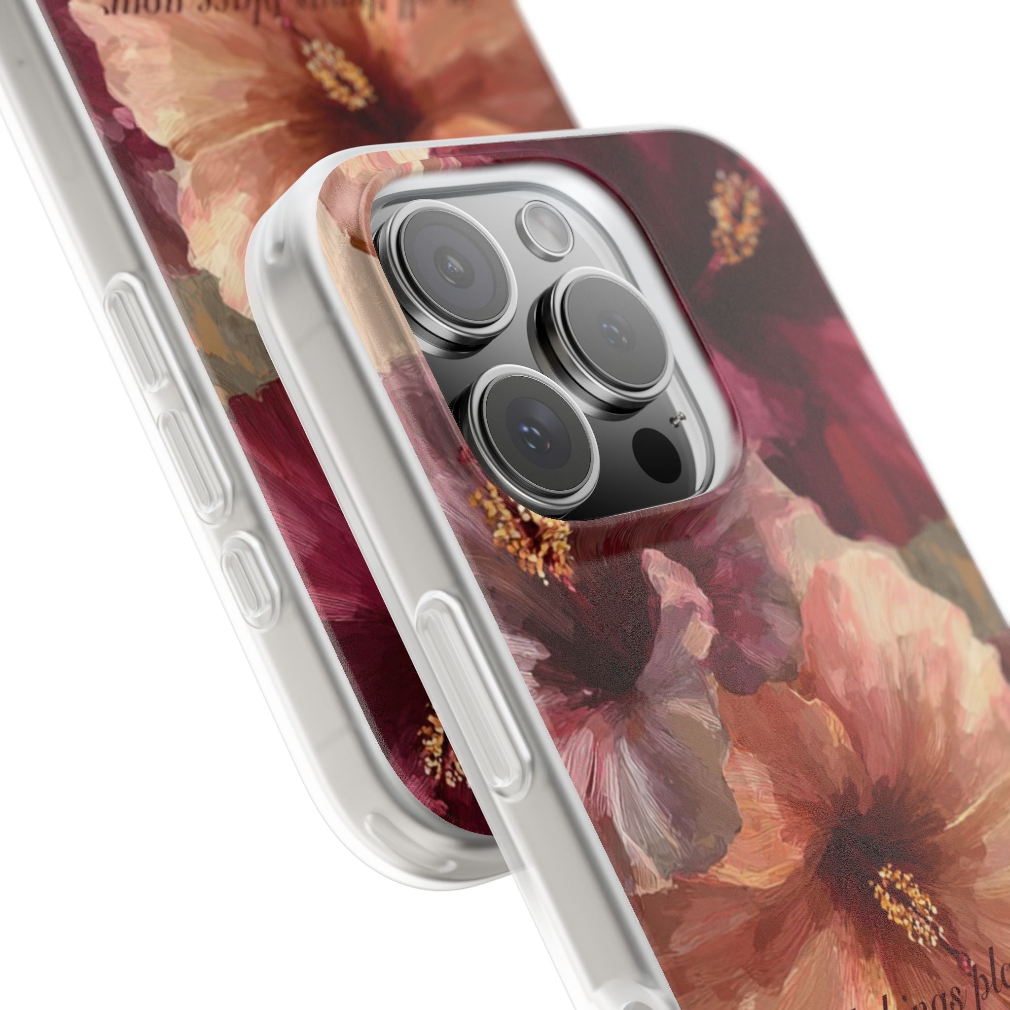 Faith Floral Phone Case – Inspirational Hibiscus Art Protective Cover