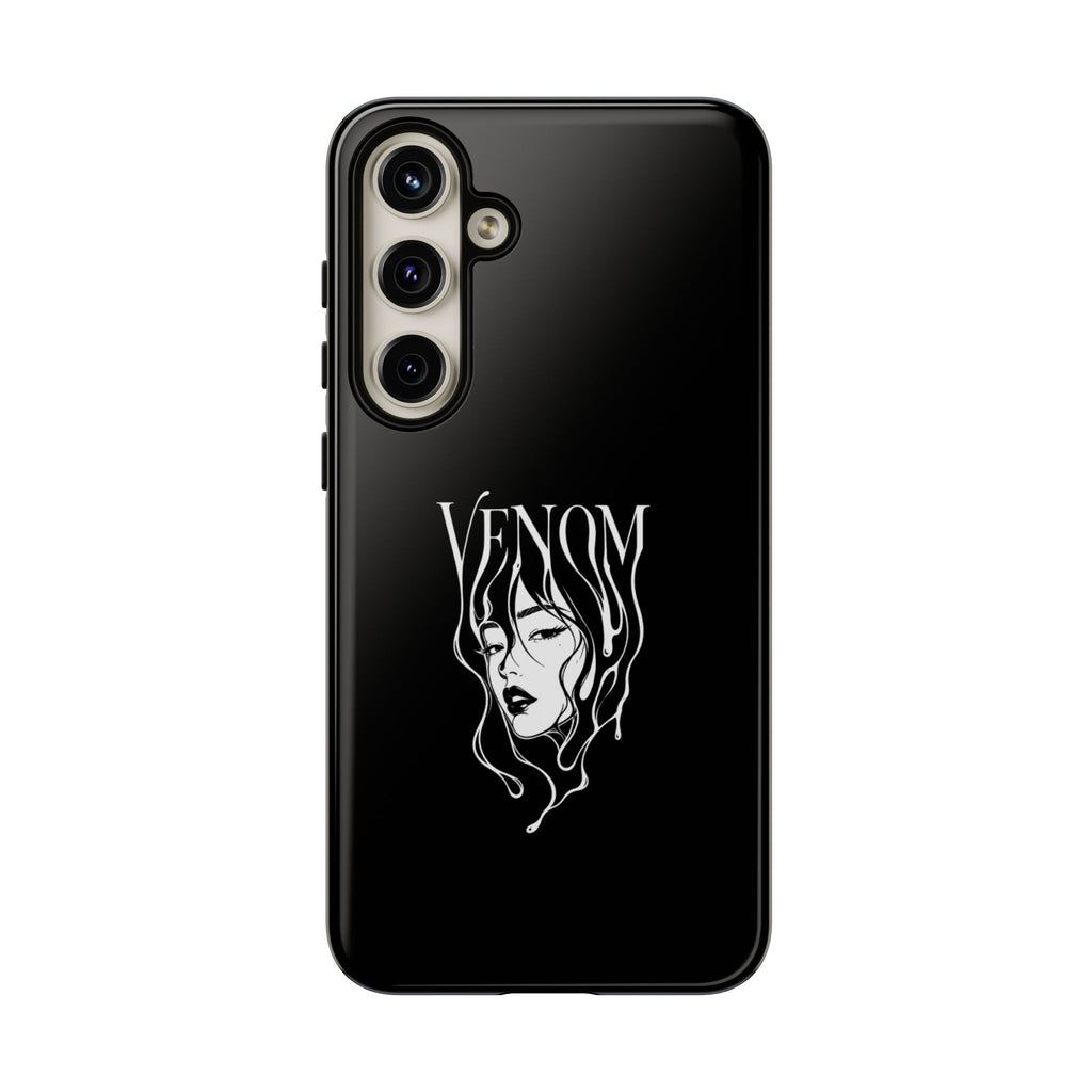 Venom Goth Phone Case — Black Protective Tough Case with Dark Femme Artwork