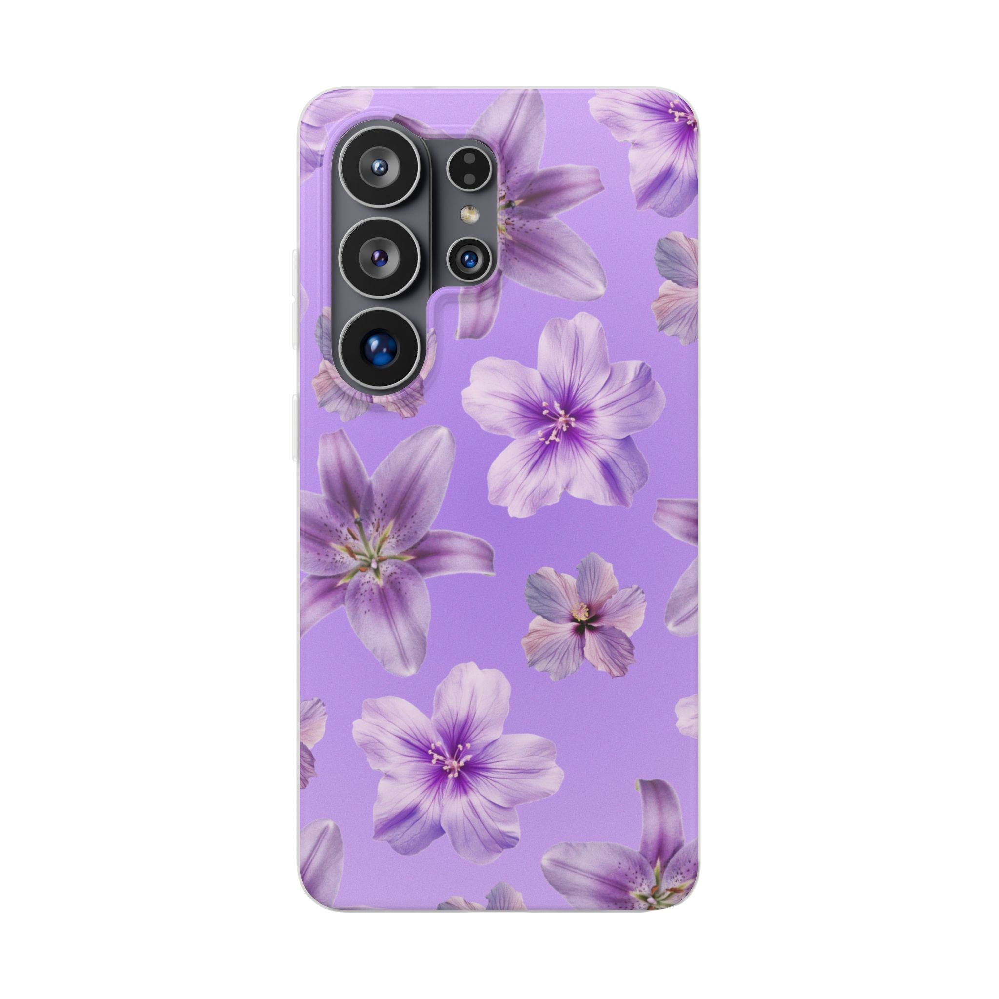 Purple Floral Phone Case — Lavender Blossom Flexi Case