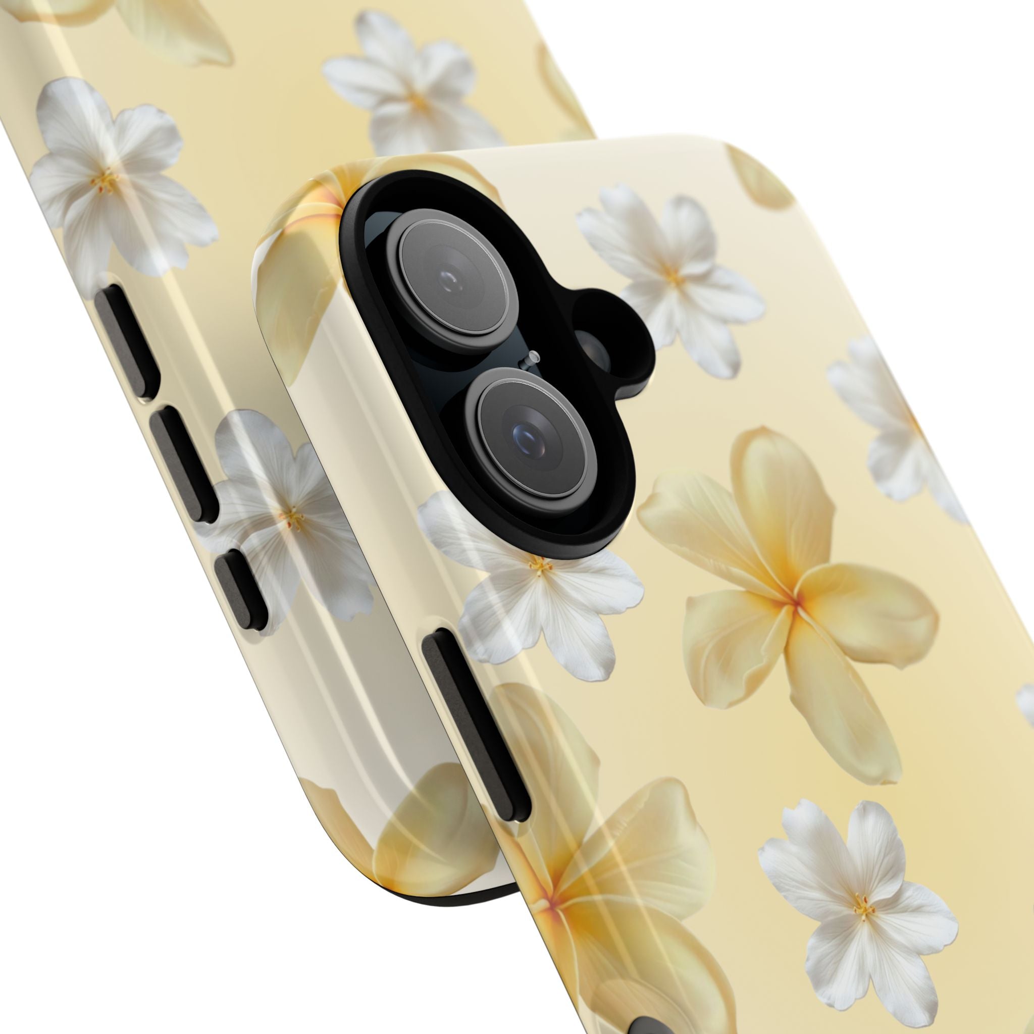 Plumeria Floral Tough Phone Case — Yellow Tropical Protection