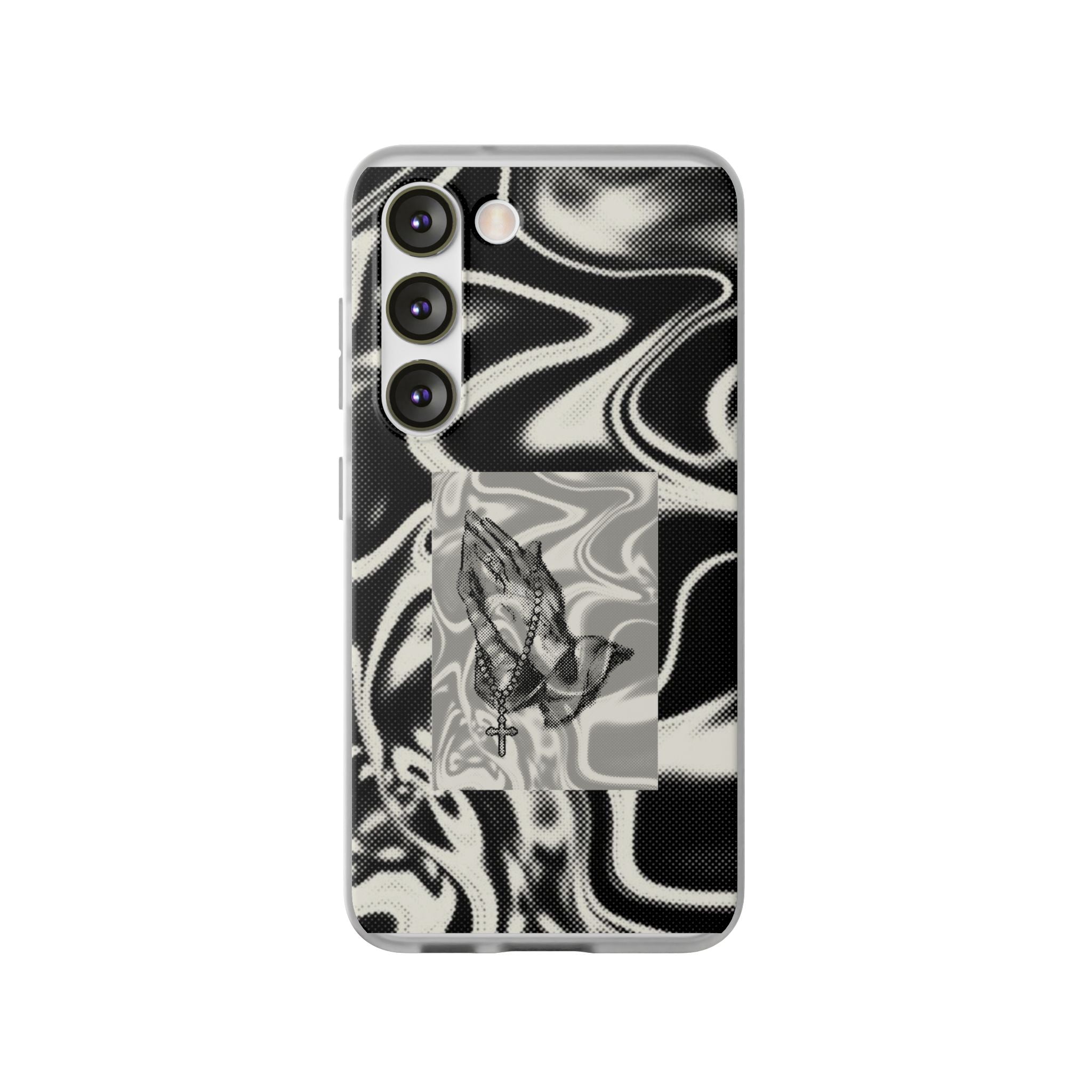 Praying Hands Black & White Phone Case