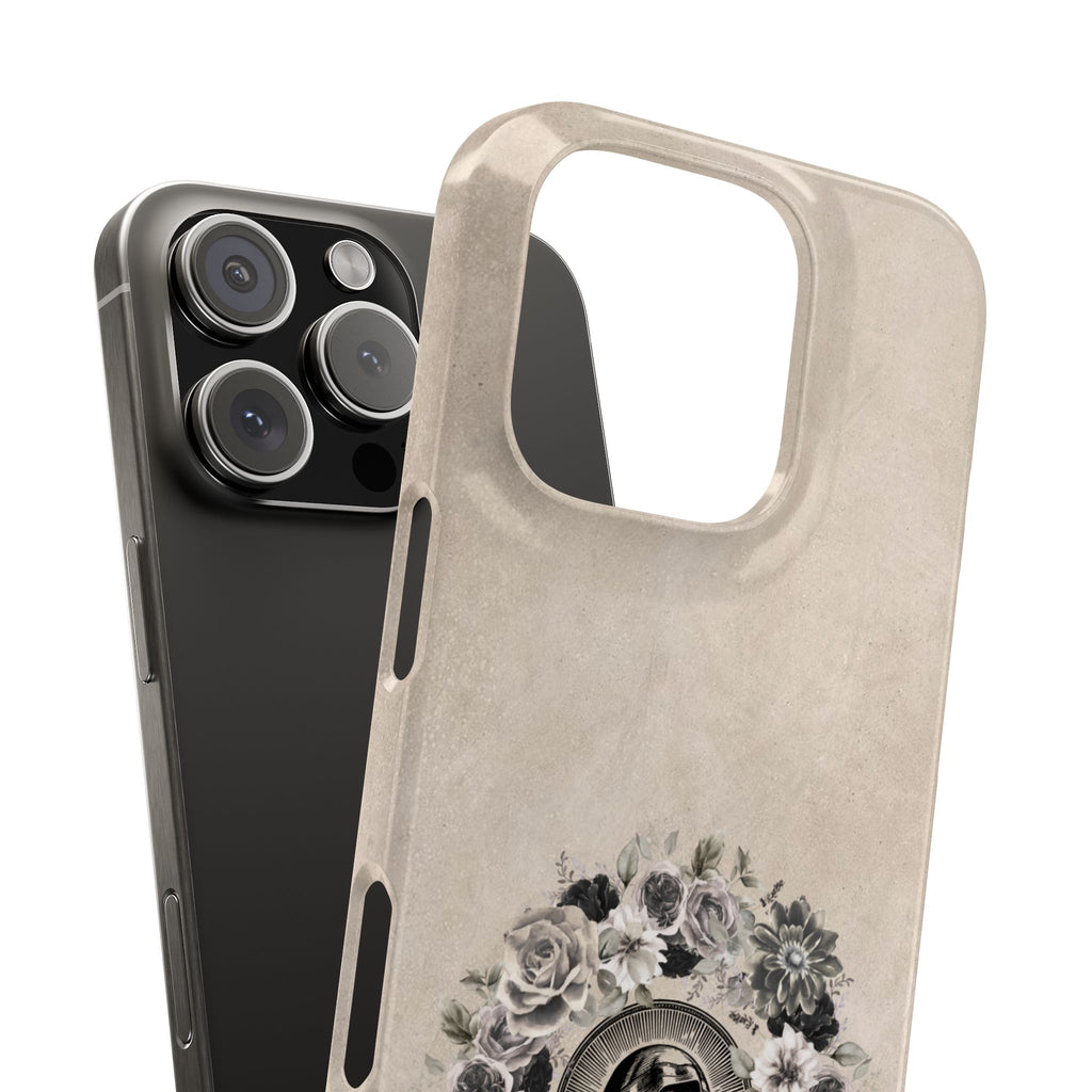 Vintage Madonna Floral Phone Case — Religious iPhone Snap Case