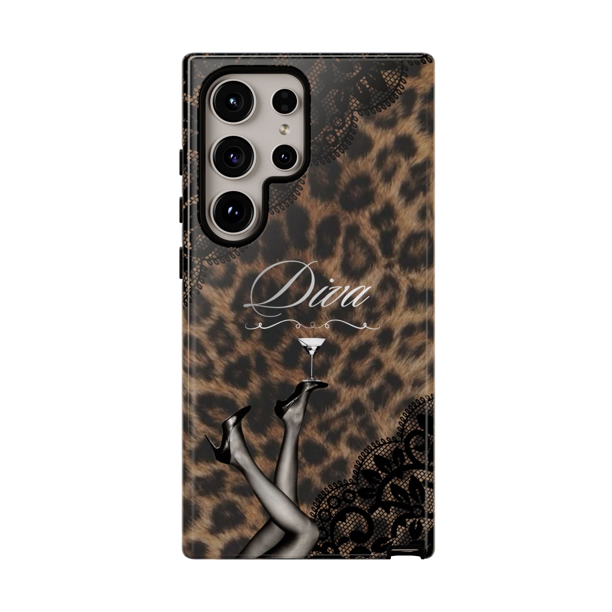 Leopard Lace 'Diva' Tough Phone Case