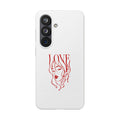 Red Line Art 'LOVE'  Face Design - Flexi Case
