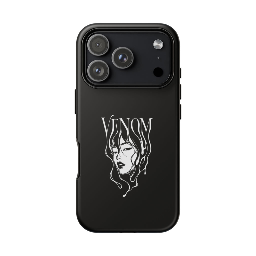 Venom Goth Phone Case — Black Protective Tough Case with Dark Femme Artwork