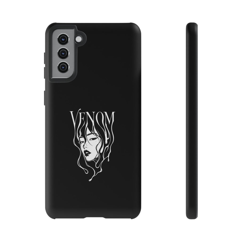 Venom Goth Phone Case — Black Protective Tough Case with Dark Femme Artwork