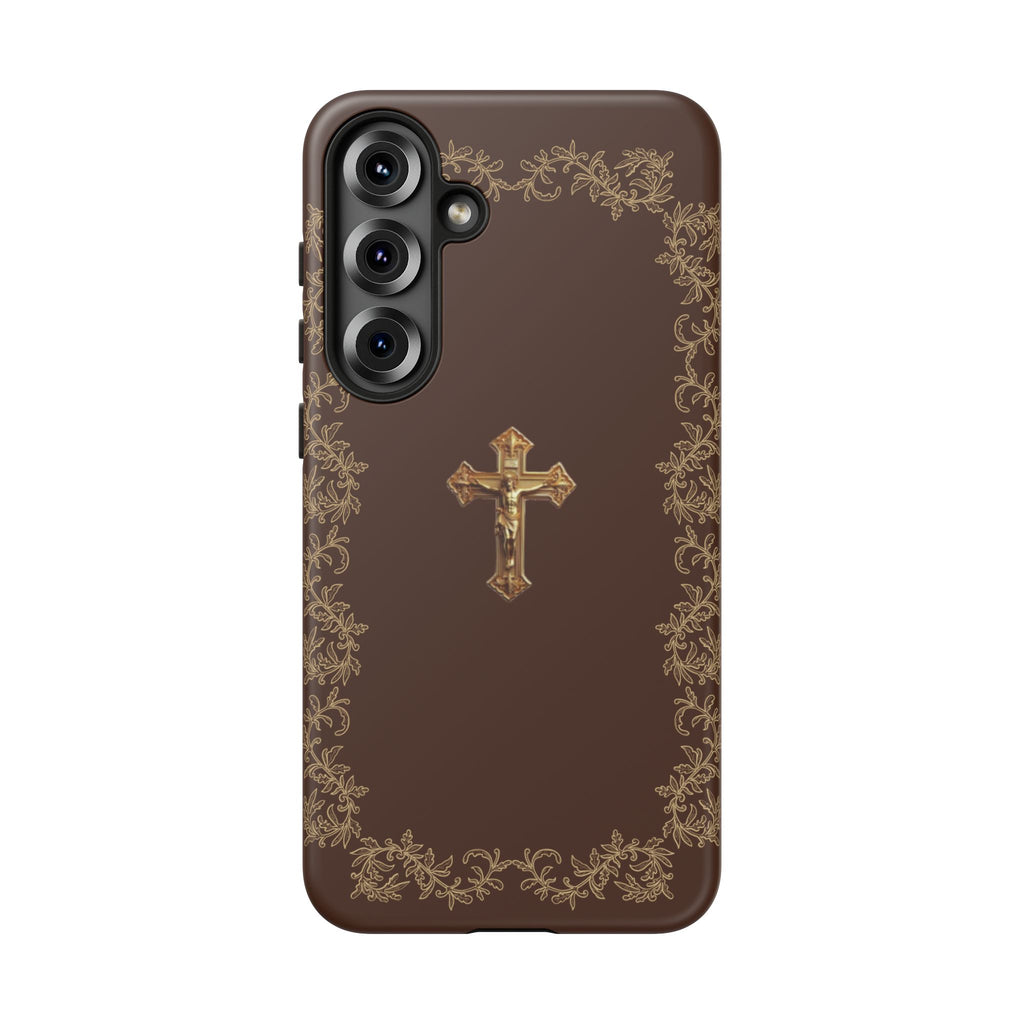Gold Cross Bible - Christian Tough Phone Case