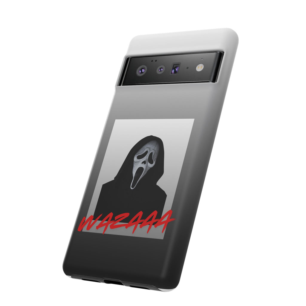 Scream Mask Phone Case – 'WAZAAA' Horror Movie Protective Cover