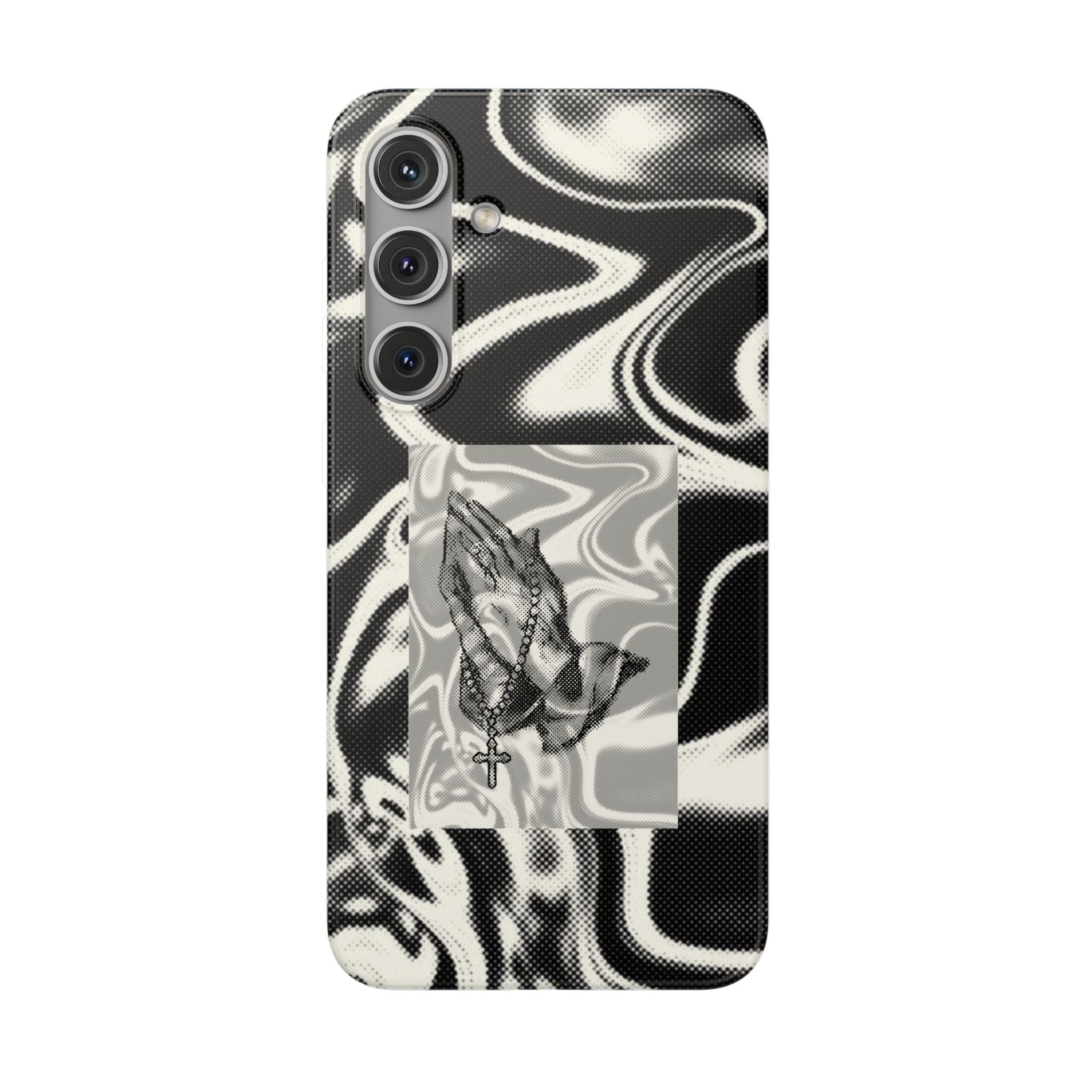 Praying Hands Black & White Phone Case