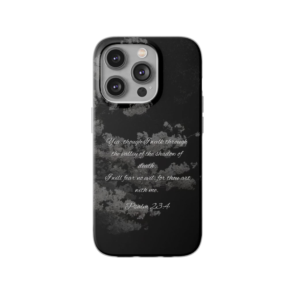 Phone Case — Psalm 23:4 Black Cloudy Faith Design