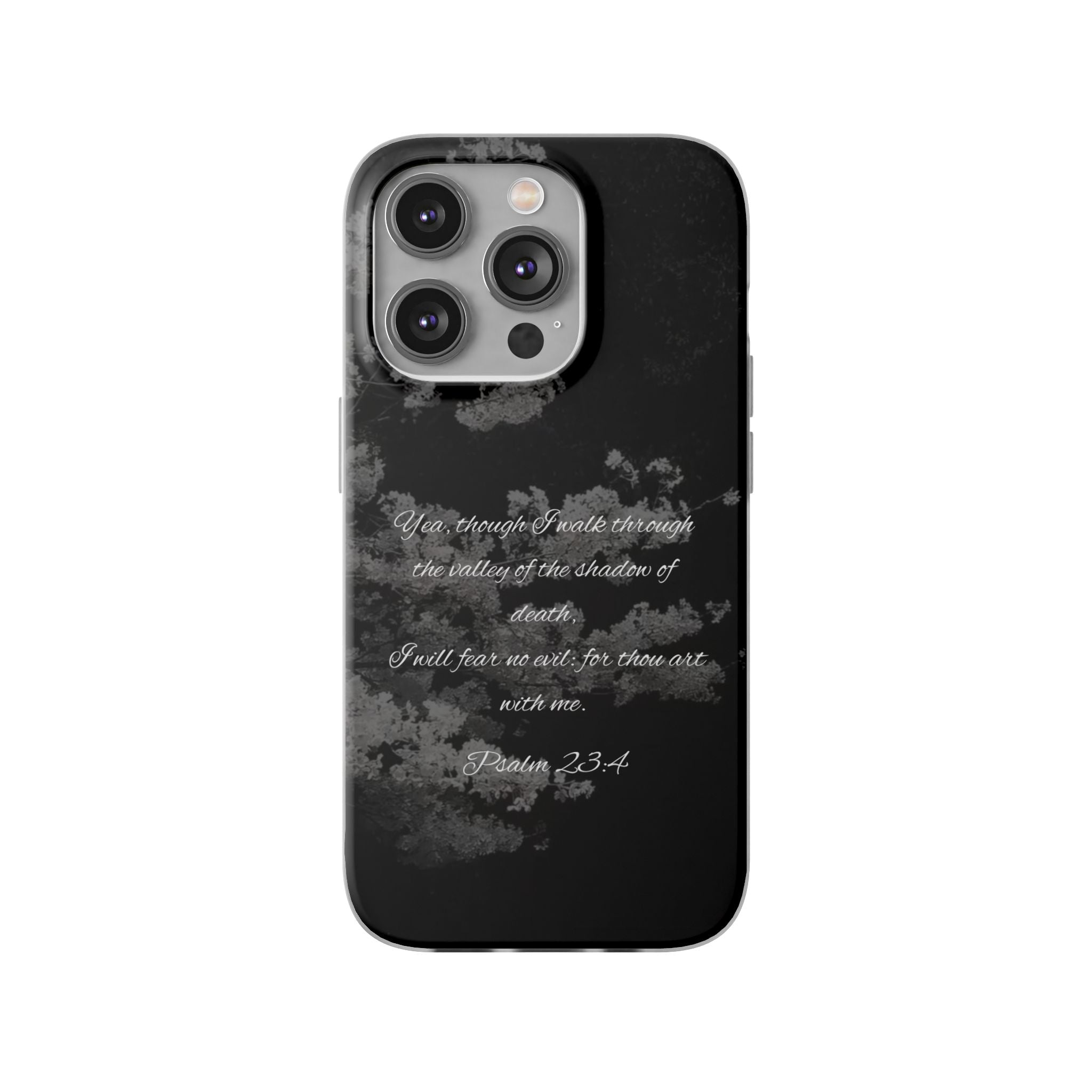 Phone Case — Psalm 23:4 Black Cloudy Faith Design