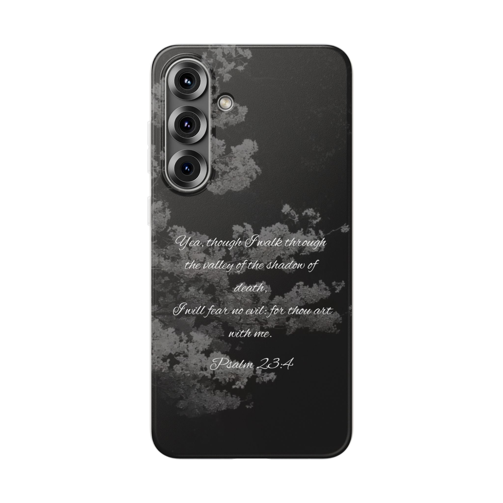Phone Case — Psalm 23:4 Black Cloudy Faith Design