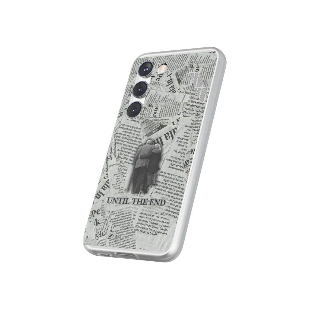 Newspaper Collage 'Until The End' Phone Case - Romantic Vintage iPhone Cover