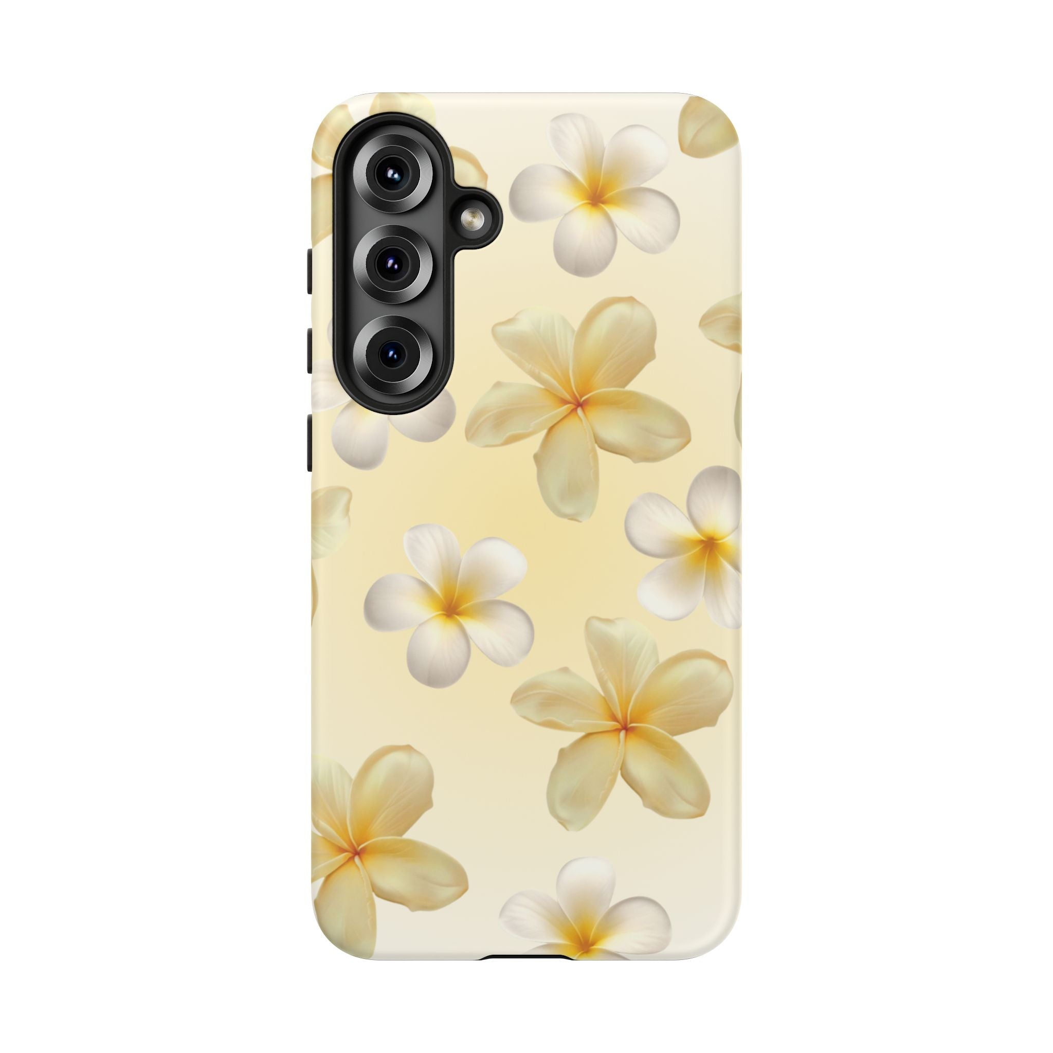 Plumeria Floral Phone Case — Tropical Yellow Hard Phone Cover