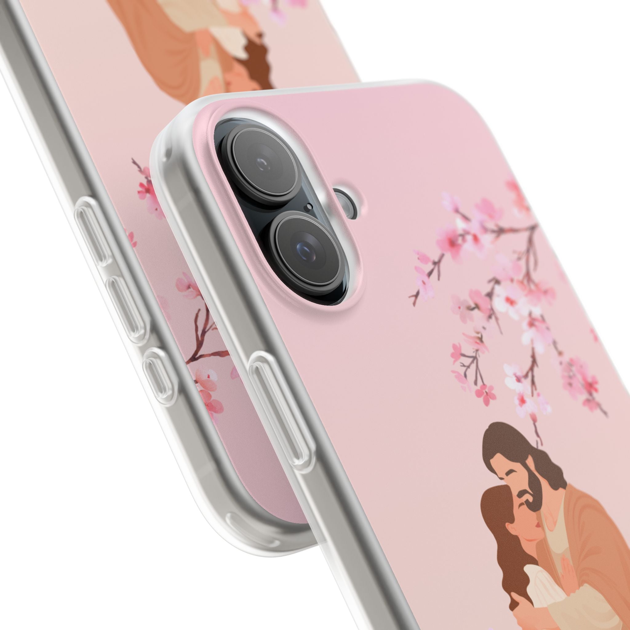 God Is Our Refuge – Psalm 46:1 Cherry Blossom Christian Flexi Phone Case