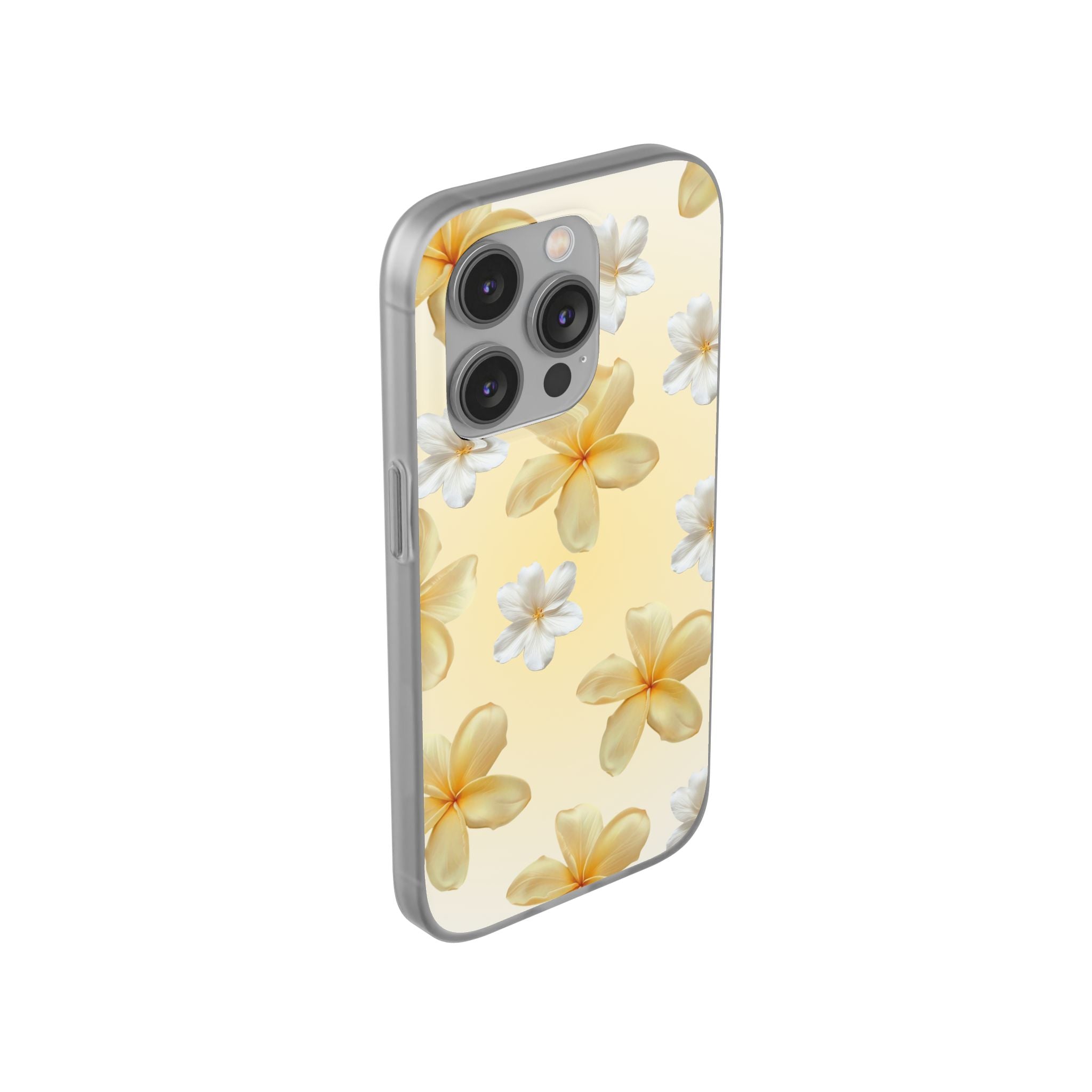 Plumeria Floral Phone Case — Yellow Tropical Flower Protective Case