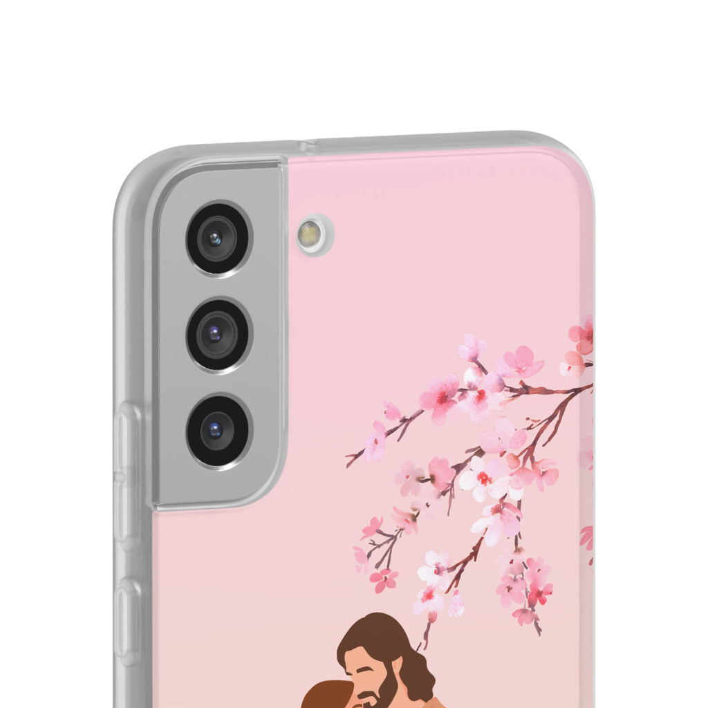 God Is Our Refuge – Psalm 46:1 Cherry Blossom Christian Flexi Phone Case