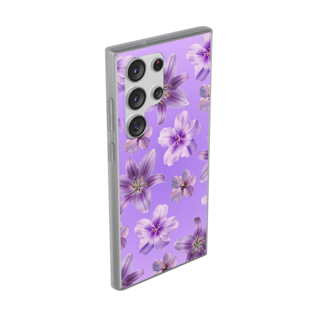 Purple Floral Phone Case — Lavender Blossom Flexi Case