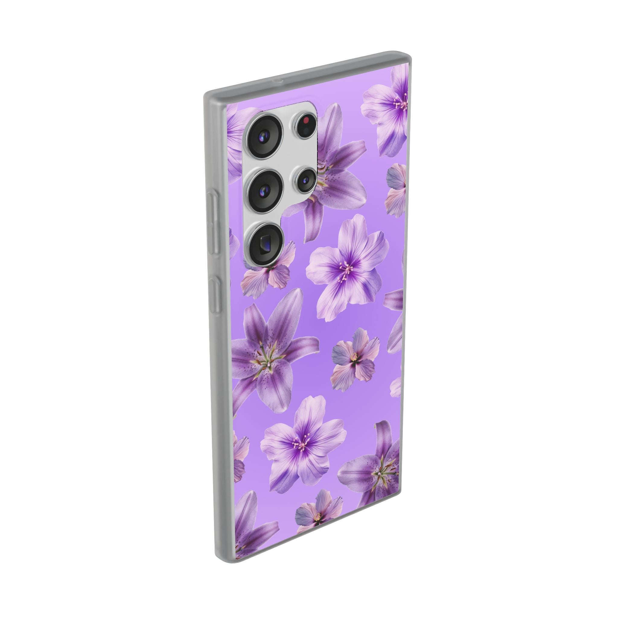 Purple Floral Phone Case — Lavender Blossom Flexi Case