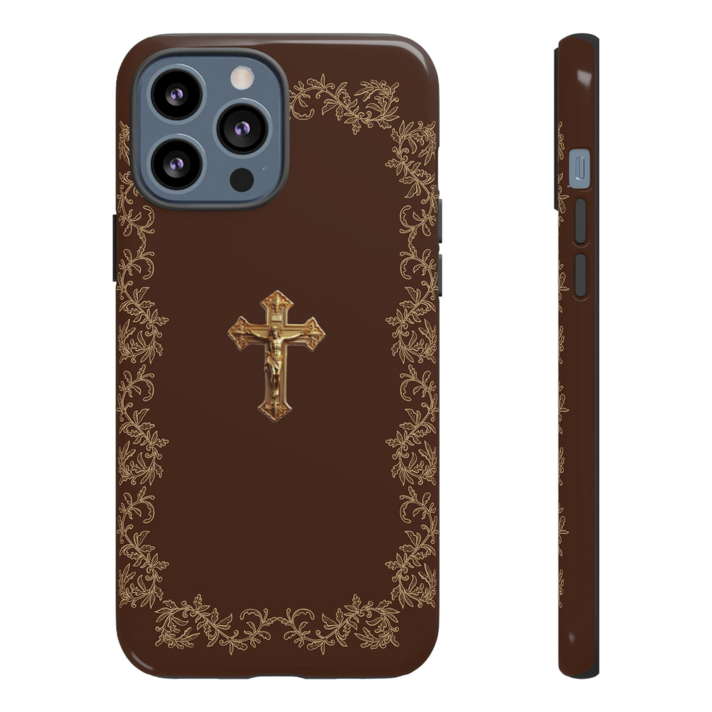 Gold Cross Bible - Christian Tough Phone Case