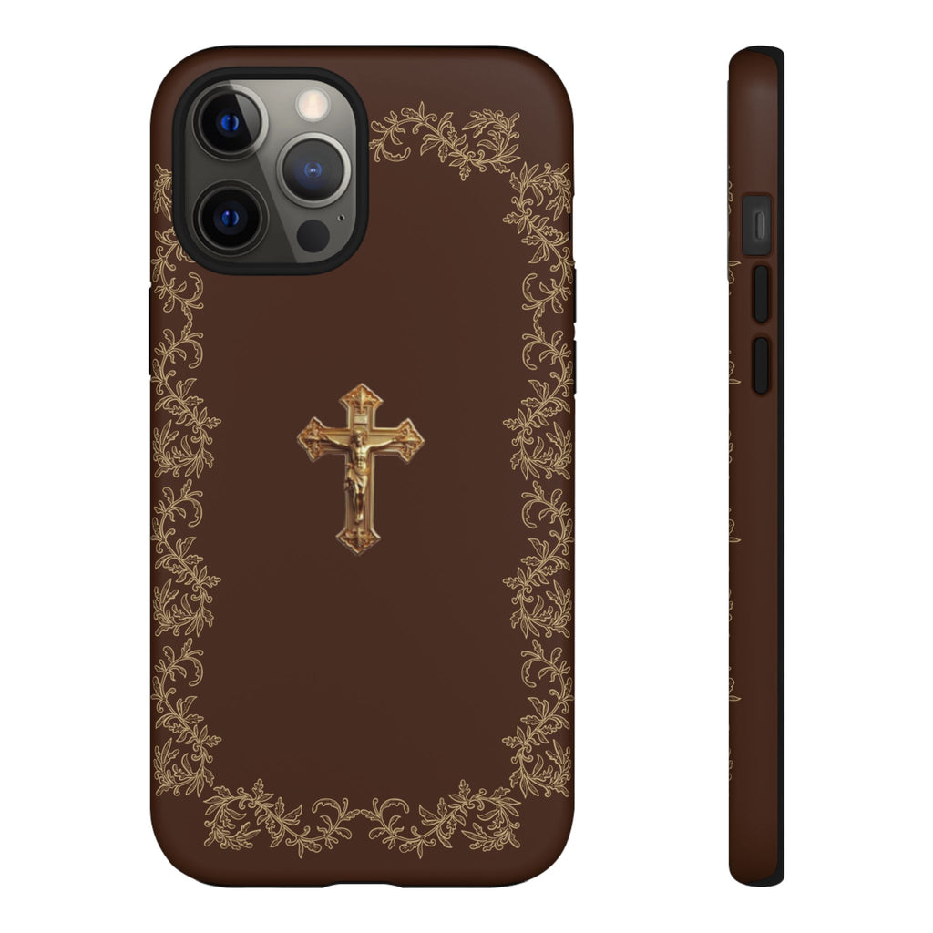Gold Cross Bible - Christian Tough Phone Case
