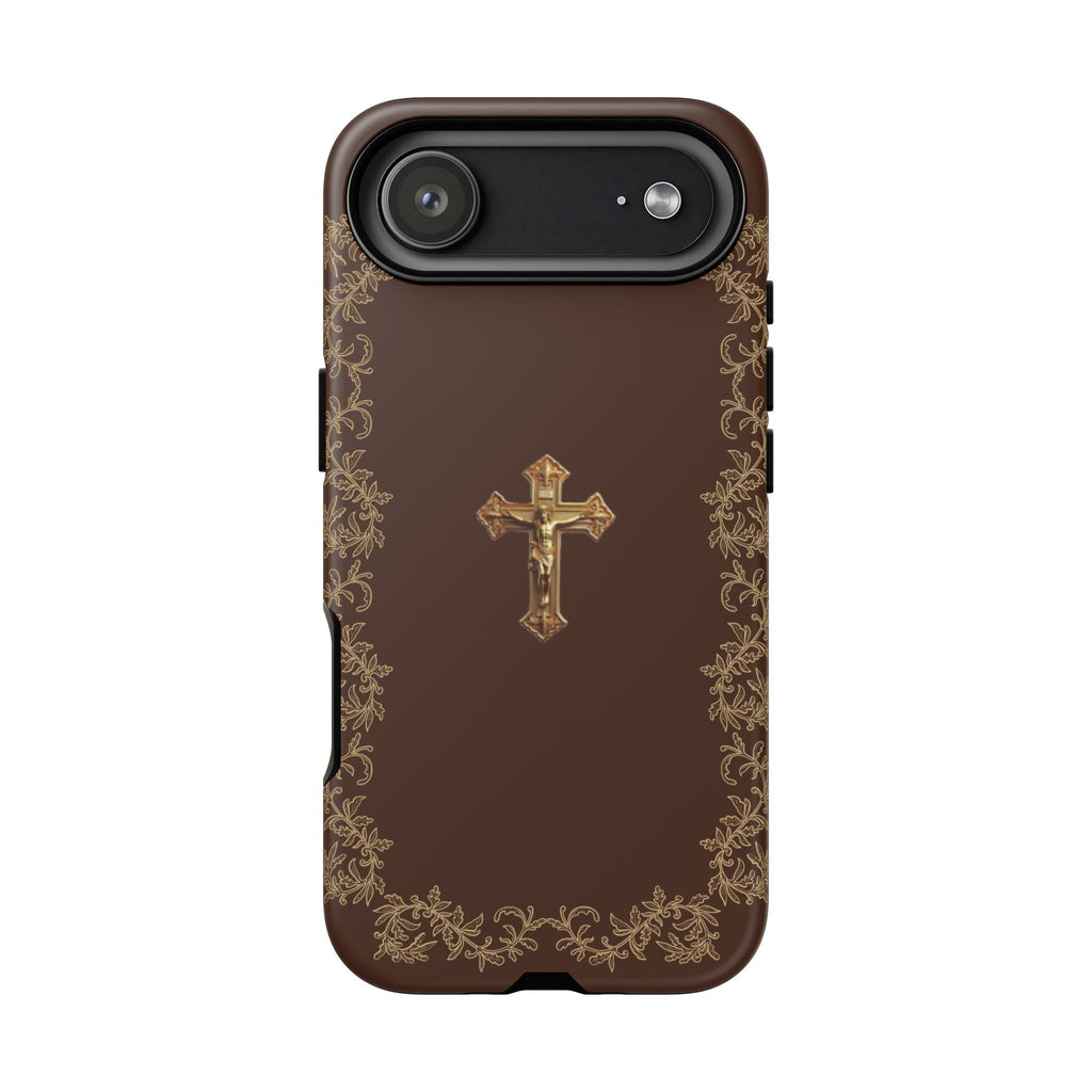 Gold Cross Bible - Christian Tough Phone Case